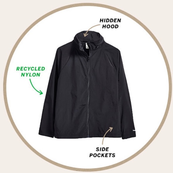 NEW💗VS PINK BLACK MOCK NECK HOODED FULLZIP ANORAK - Picture 5 of 16